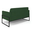 Ver imagem 5 de Sofá Namoradeira com Poltrona Base Industrial Alta Preto Marisa Veludo D03 - D\'rossi Cor Verde