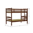 Ver imagem 3 de Beliche Solteiro 0,90m Madeira Maciça Cor Imbuia Fosco Mpo