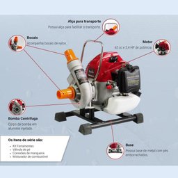 Bomba D´Àgua Centrífuga à Gasolina 1.1/2 POL 2,4 HP 2 Tempos TWP40CTP TOYAMA - 4