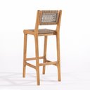 Ver imagem 5 de Banqueta Alta 75cm Assento Madeira e Corda Náutica Stain Jatobá/Rami Linha Traço Marrom