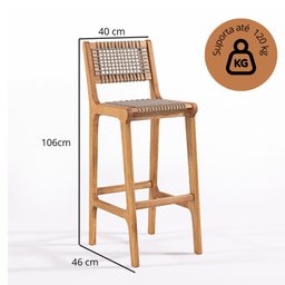Banqueta 106cm X 75cm X 46cm Linha Traço - 3