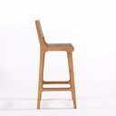 Ver imagem 4 de Banqueta Alta 75cm Assento Madeira e Corda Náutica Stain Jatobá/Rami Linha Traço Marrom