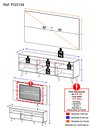 Ver imagem 5 de Rack Retrô com Painel e Suporte para Tv até 65" Multimóveis Flórida Fg3134 Branco/preto