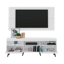 Ver imagem 6 de Rack Retrô com Painel e Suporte para Tv até 65" Multimóveis Flórida Fg3134 Branco/preto