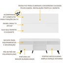 Ver imagem 3 de Rack Retrô com Painel e Suporte para Tv até 65" Multimóveis Flórida Fg3134 Branco/preto
