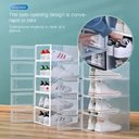 Ver imagem 3 de Kit 6 Caixas Empilháveis para Sapatos Organizador Dobrável Cor:laranja;tamanh