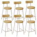 Ver imagem 1 de Kit 06 Banquetas Baixa Cozinha Sala Jantar Bancada Milão Arena L02 Couríssimo Fendi - lyam decor