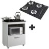 Kit Balcão Salvia Mais Fogão Cooktop 4 Bocas Preto Chamalux - 1