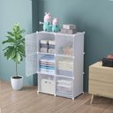 Ver imagem 2 de Guarda Roupa Modular 6 Portas Armario Organizador Multiuso Estante Compacta Decorativa para Brinqued