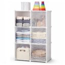 Ver imagem 1 de Guarda Roupa Modular 6 Portas Armario Organizador Multiuso Estante Compacta Decorativa para Brinqued