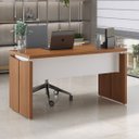 Ver mais imagens de Mesa para Escritório Pequena Tamburato MDP Freijó/Branco