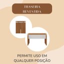 Ver imagem 5 de Mesa para Escritório Pequena Tamburato MDP Freijó/Branco