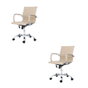 Ver imagem 1 de Kit com 2 Cadeira Diretor Charles Eames Esteirinha Couro Pu 11d