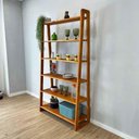 Ver imagem 2 de Estante Linea Ample 6 Prateleiras Madeira Pinus Carvalho Artfactory Design