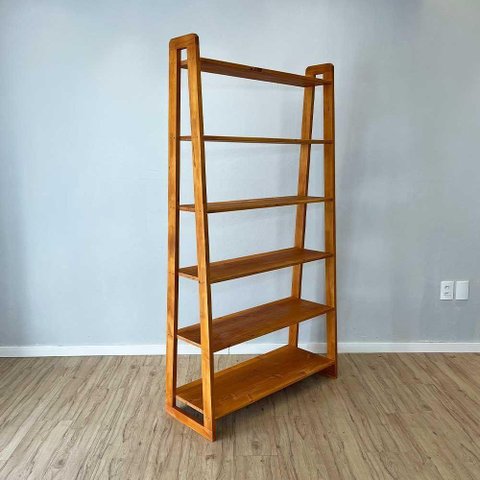 Estante Linea Ample 6 Prateleiras Madeira Pinus Carvalho Artfactory Design
