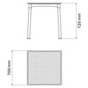 Ver imagem 3 de Mesa Quadrada Tramontina 70x72,5cm Plástica Amarela Pernas Alumínio Summa Laura Rattan
