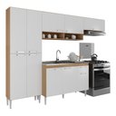 Ver imagem 2 de Armário de Cozinha Compacta com Armário e Balcão Paris Multimóveis Mp2230 Rustic/branco