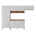 Ver mais imagens de Armário de Cozinha Compacta com Armário e Balcão Paris Multimóveis Mp2230 Rustic/branco