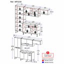 Ver imagem 4 de Armário de Cozinha Compacta com Armário e Balcão Paris Multimóveis Mp2230 Rustic/branco