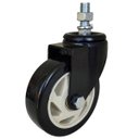 Ver imagem 1 de Rodizio giratorio serie 12 black espiga sem freio 4" 90kg preto Colson