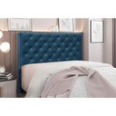 Ver imagem 4 de Cabeceira Cama Box Solteiro 90 Cm Tania Veludo Azul Marinho S04 - D'Rossi
