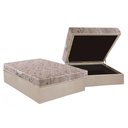 Ver imagem 1 de Conjunto Box Baú Casal: Colchão Espuma Herval D28 St .louis + Base Crc Suede Clean(138x188)