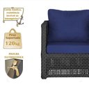 Ver imagem 4 de 2 Poltronas Madri Alumínio Corda Náutica Estofado 10 Trama Preto