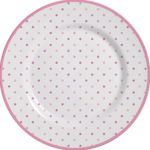 Jogo de Pratos Rasos 6 Peças Coelho Ammy Páscoa