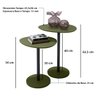 Conjunto Mesa Lateral em Mdf com Pé de Aço - Conjunto com 2 Mesas Verde - 9