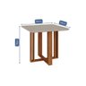Mesa de Jantar Quadrado 94x94cm Tampo Mdf/vidro Flora Cimol Cinamomo/off White - 3