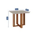 Ver imagem 3 de Mesa de Jantar Quadrado 94x94cm Tampo Mdf/vidro Flora Cimol Cinamomo/off White