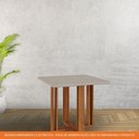 Ver imagem 5 de Mesa de Jantar Quadrado 94x94cm Tampo Mdf/vidro Flora Cimol Cinamomo/off White