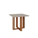 Ver imagem 1 de Mesa de Jantar Quadrado 94x94cm Tampo Mdf/vidro Flora Cimol Cinamomo/off White
