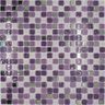 Pastilha de Vidro para Banheiro Cristal Mescla Roxa 30x30cm - 1