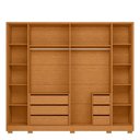 Ver imagem 5 de Kit Guarda Roupa Casal Mercure 6 Giratórias e Cômoda Fontana 7 Gavetas MDP Cinamomo