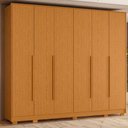 Ver imagem 7 de Kit Guarda Roupa Casal Mercure 6 Giratórias e Cômoda Fontana 7 Gavetas MDP Cinamomo