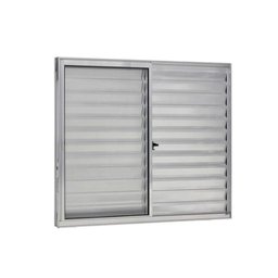 Veneziana 3 Folhas Aluminio Brilhante S/g 1,00x1,50 - 1