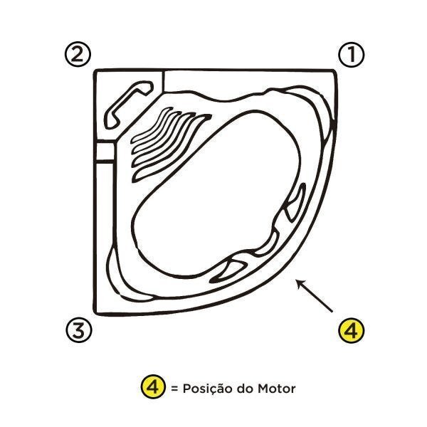 Banheira Hidromassagem Astra Acapulco Super Luxo 166cmx211cmx49cm - 04 Jatos Acrílico P4 Sem Aqueced - 3