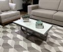 Ver imagem 3 de Mesa de Centro Retangular Paris Industrial Prata com Mdf