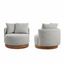 Ver imagem 2 de Conjunto 2 Poltronas Base Fixa e Estofada com Almofadas Decorativas Vilani Espresso Moveis