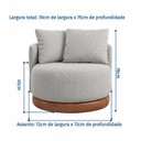 Ver imagem 3 de Conjunto 2 Poltronas Base Fixa e Estofada com Almofadas Decorativas Vilani Espresso Moveis