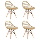 Ver imagem 1 de Conjunto com 4 Cadeiras Kaila Pp Fendi