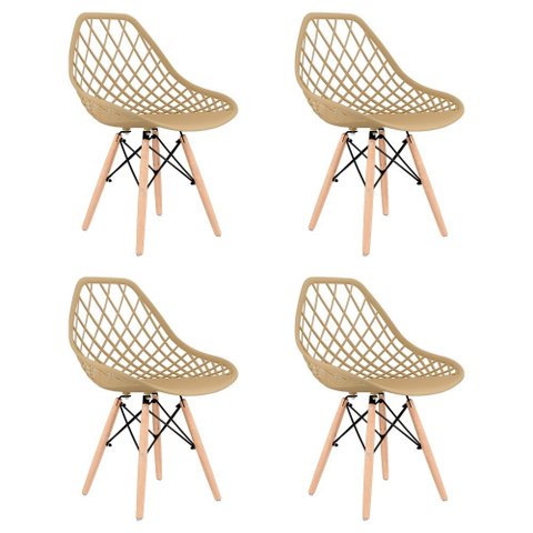 Conjunto com 4 Cadeiras Kaila Pp Fendi