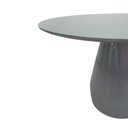 Ver imagem 5 de Mesa de Jantar Cone Balonê Redonda 160 Cm Tampo Laca Cinza + Vidro Base Cinza