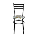 Ver imagem 3 de 6 Cadeiras Epoxi Preta para Cozinha Assento Floral:floral Orquídea