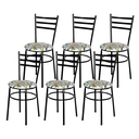 Ver imagem 1 de 6 Cadeiras Epoxi Preta para Cozinha Assento Floral:floral Orquídea