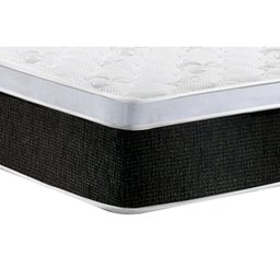 Cama Box Baú King: Colchão Espuma D45 Castor Black e White Air Euro Pillow + Base CRC Suede Brown - 5