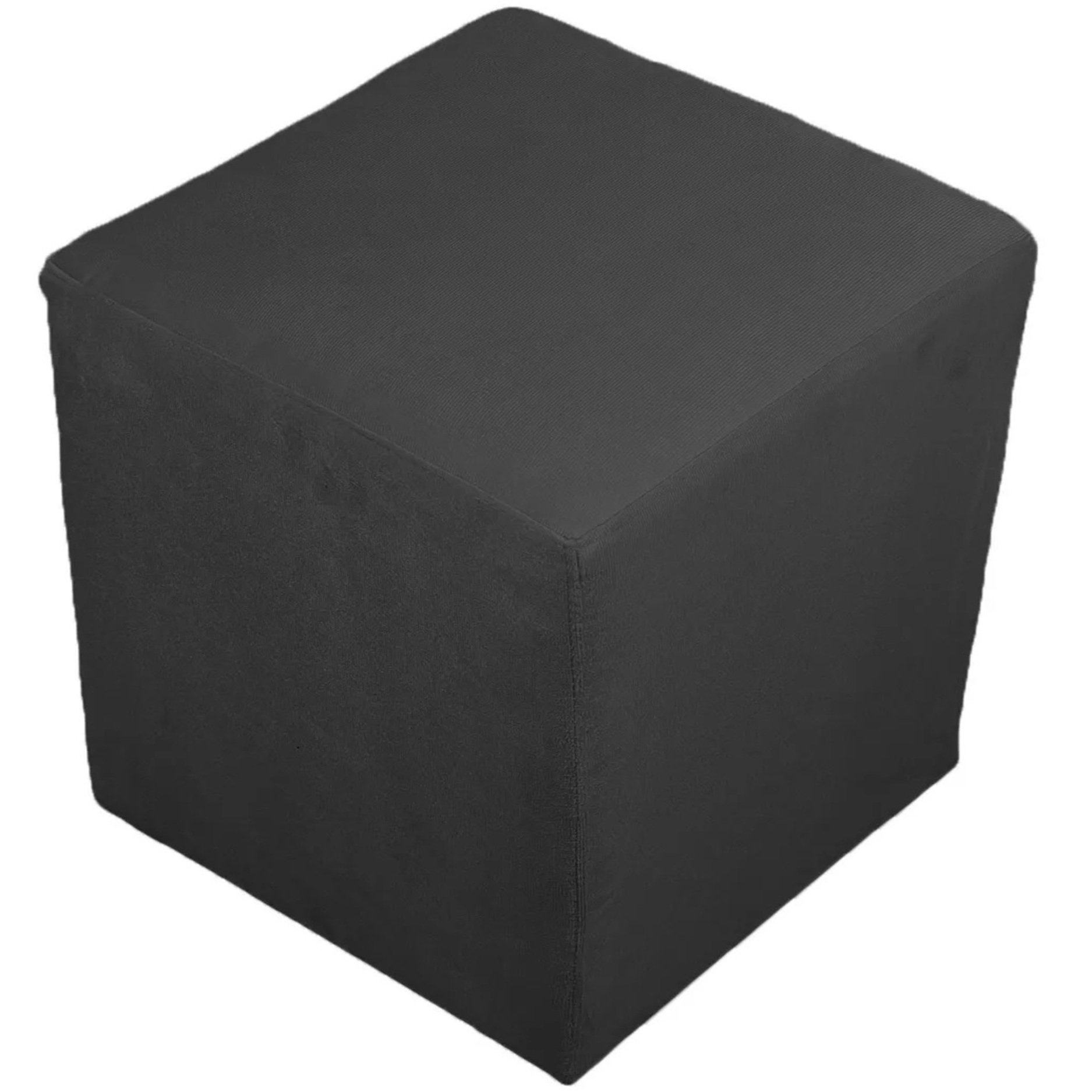 Puff Quadrado Cubo Banqueta Decorativo Utilize - Preto - 3