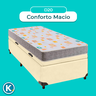 Cama + Bau Bege e Colchão D20 Solteiro - D20 Inducol - 4
