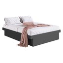 Ver imagem 2 de Cama Queen com Baú para Colchão 198x158cm Multimóveis Cr40128 Grafite